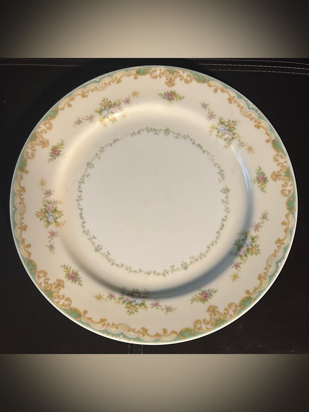Vintage Noritake Floralia Floral Gold-Trim replacement  Plate White W/pastel